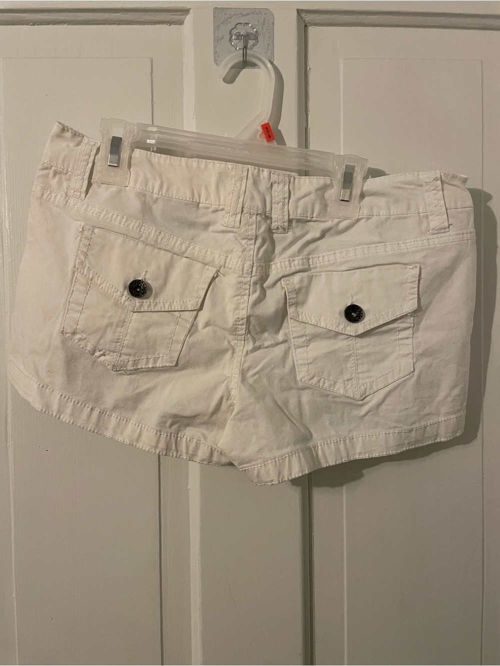 Paris Blues White Women's Denim-Style Jean Shorts - Picture 2 of 4